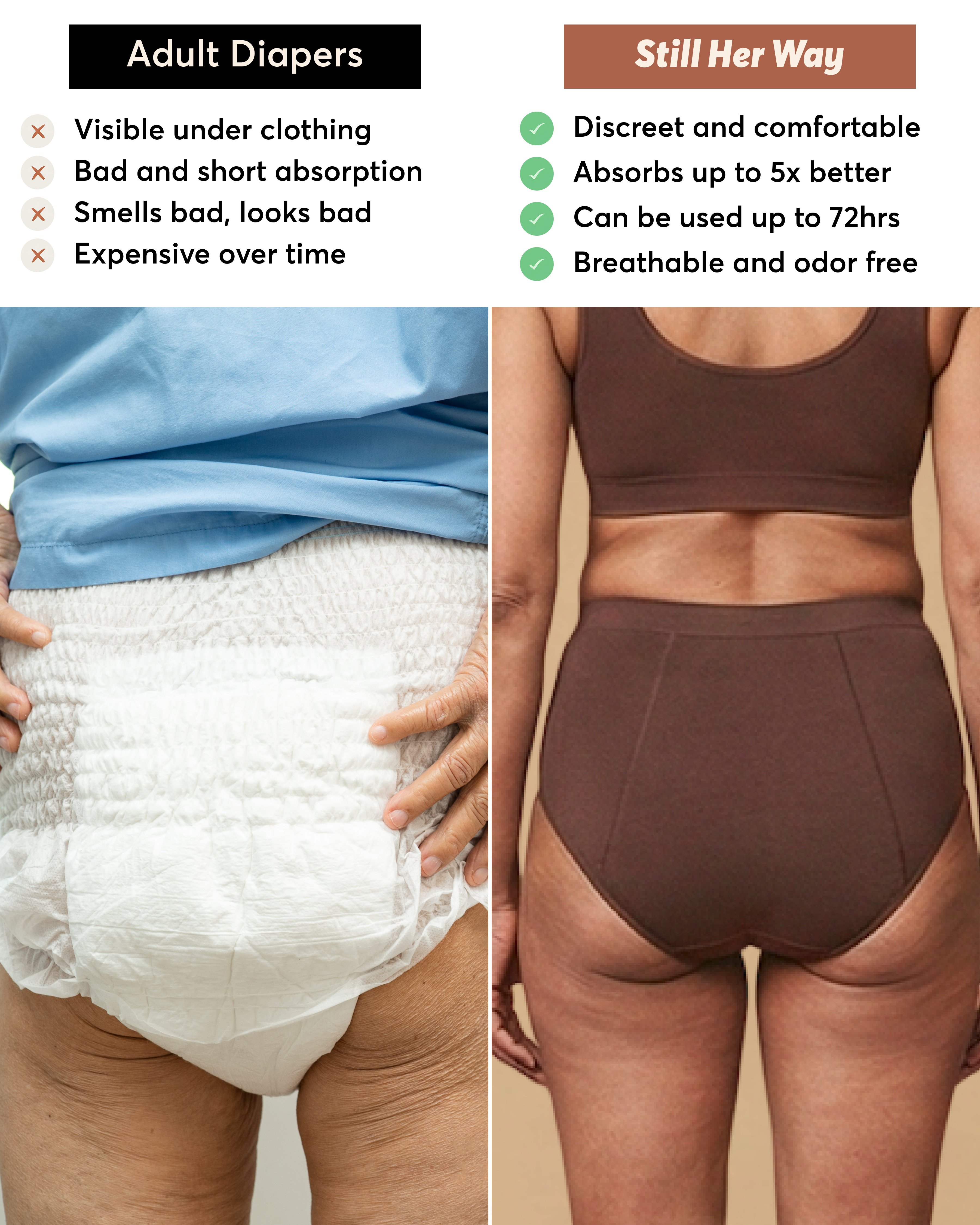 Still Her Motion™ ActiveFlex Performance Leakproof Underwear (5-pack)